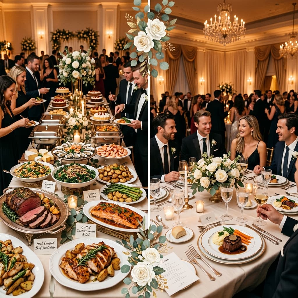 Menú de 3 tiempos vs. Buffet: ¿Cuál es la mejor opción para tu boda o graduación?